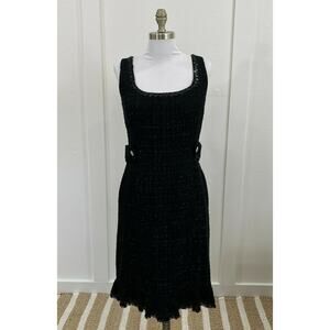Jade Melody Tam Dress Womens Size 6 Black Shimmery Lined Little Black